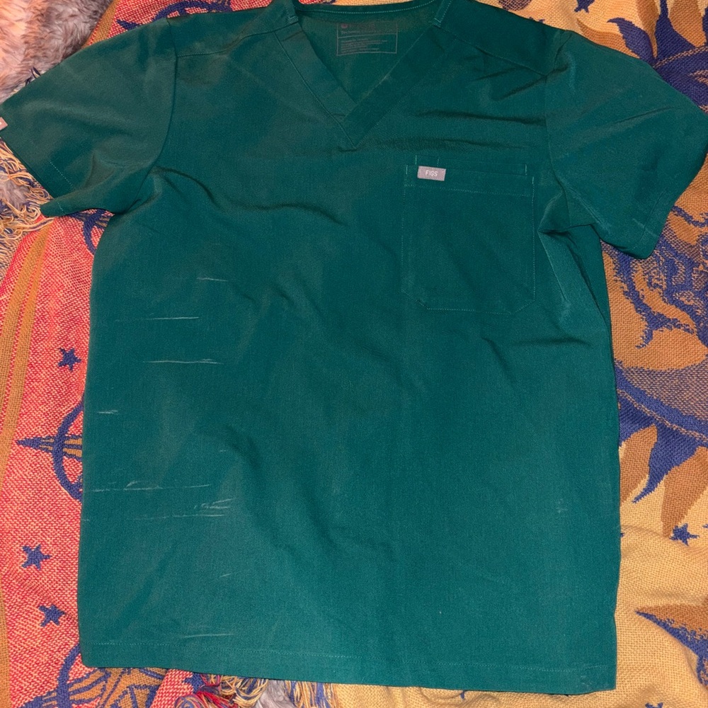Figs Teal Short Sleeve Men's Tee